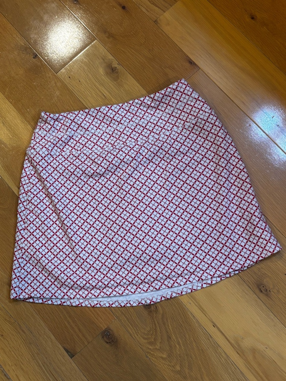 Indigo Women's Red Small Patterned Mini Skort